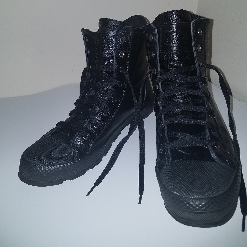 Leather High Sneakers